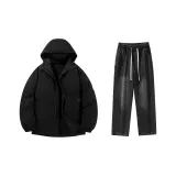 Комплект одежды (Черный топ + Черные джинсы)