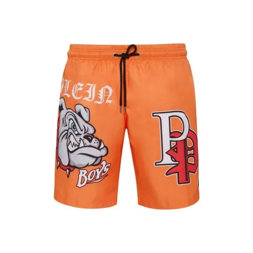 PHILIPP PLEIN Orange Мужские Повседневные Шорты