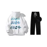 Белый топ+черные брюки