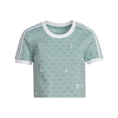 Adidas Originals x Disney Стич SS22 T-рубашка Женская Светло-зеленая