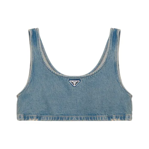 PRADA FW23 Майка Женская Средняя Синий