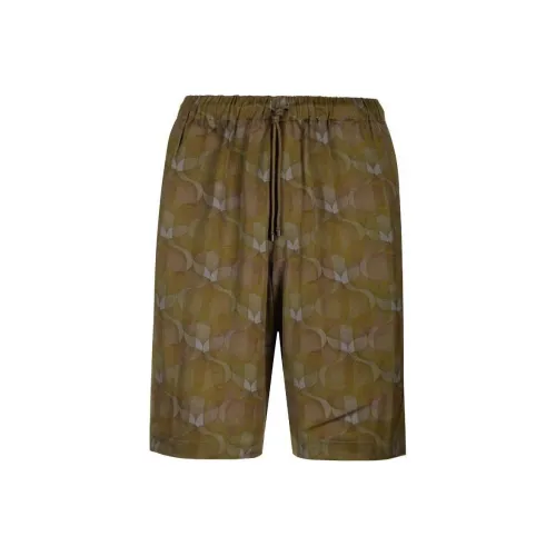 DRIES VAN NOTEN Зеленые Мужские Повседневные Шорты