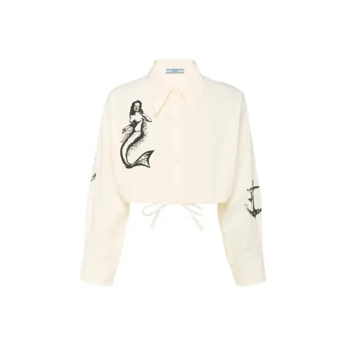 PRADA Желтые Женские Короткие Топы