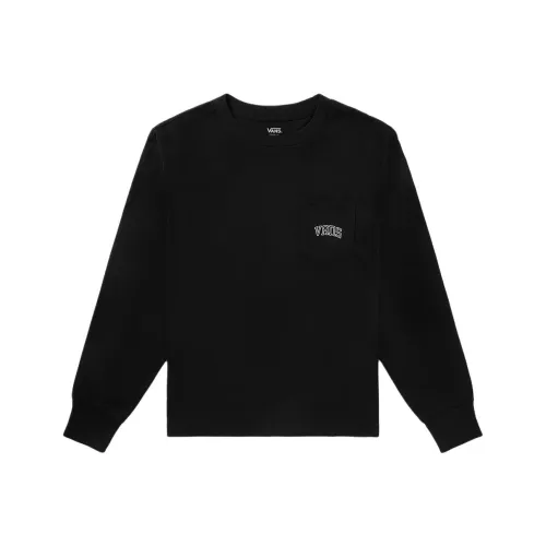 VANS TEE LS Рукав с оборванным плечом T-рубашка Женская Черная