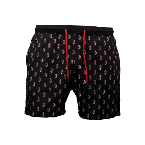 AC Milan Red Black Men's Casual Shorts AC Милан Красный Черный Мужские Повседневные Шорты