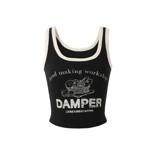 YESWOMEN 90s American Series Черный и Абрикос Женские Майки