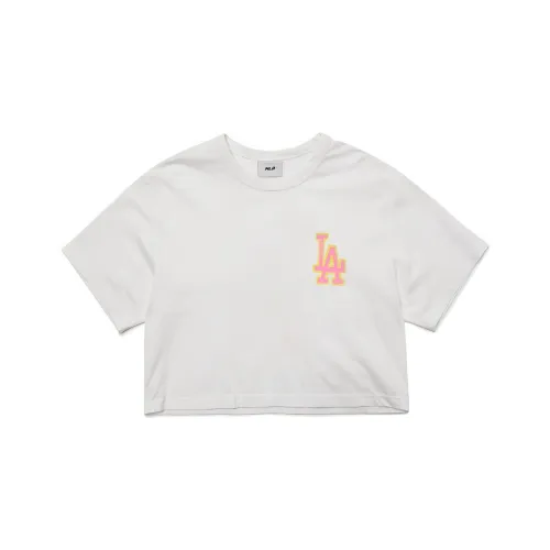 MLB Base Logo Белый Женские Короткие Топы