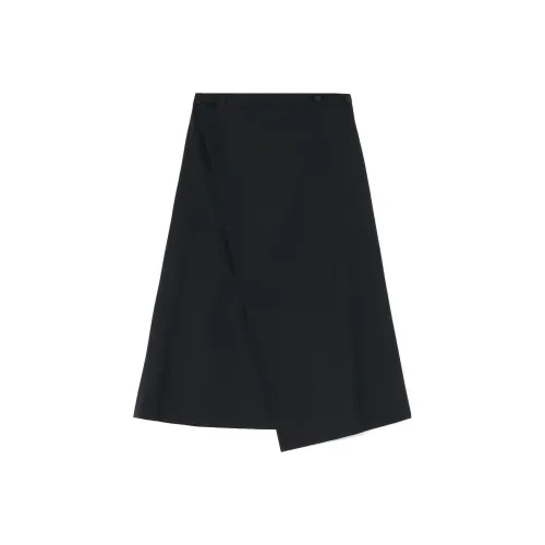 Yohji Yamamoto Черный Унисекс Повседневные Длинные Юбки