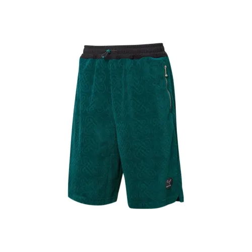 PUMA PRONOUNCE Темно-зеленые Унисекс Спортивные шорты