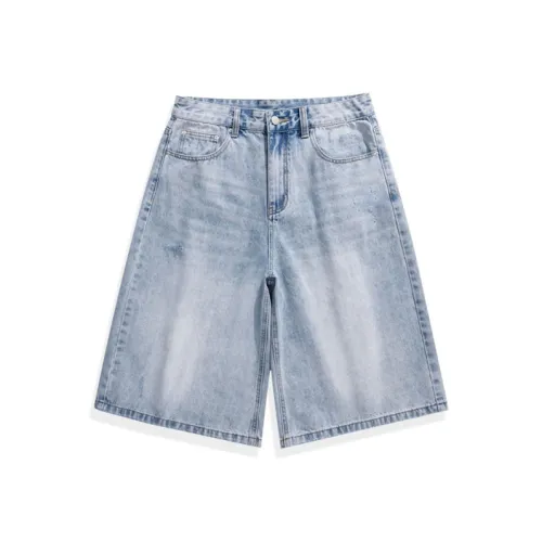 SANSHILIUJIE Джинсовые шорты Мужские Светло-синие