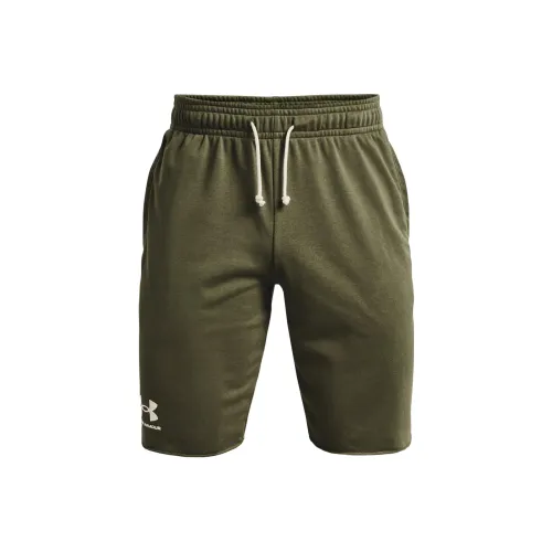 Under Armour Темно-зеленые Мужские Повседневные Шорты