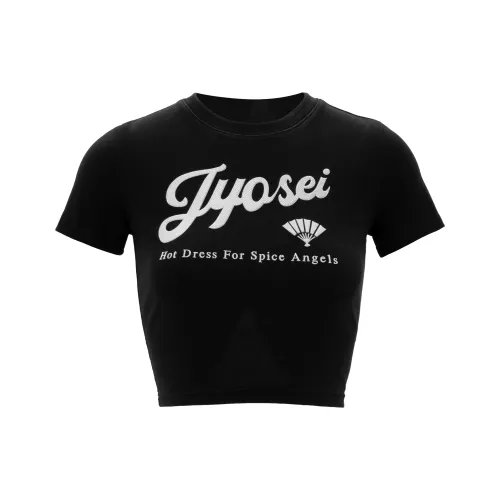 JYOSEI Черный Женские Короткие Топы