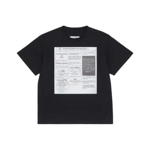 MM6 Maison Margiela совместная брендированная рубашка T Женская Черная