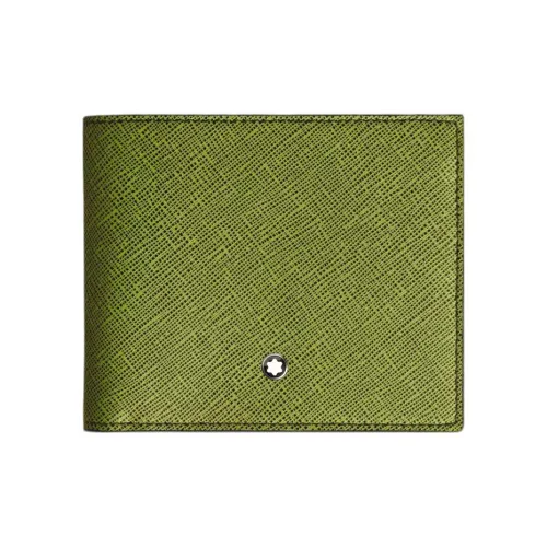 MONTBLANC Кошелек из коровьей кожи женский цвет лайм и черная смородина