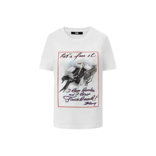 Karl Lagerfeld Стандартная футболка Женская Белая