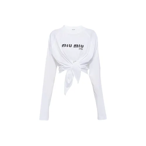 MIU MIU Белый Женские Короткие Топы