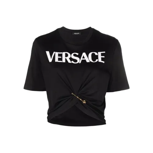 VERSACE Черные Женские Короткие Топы