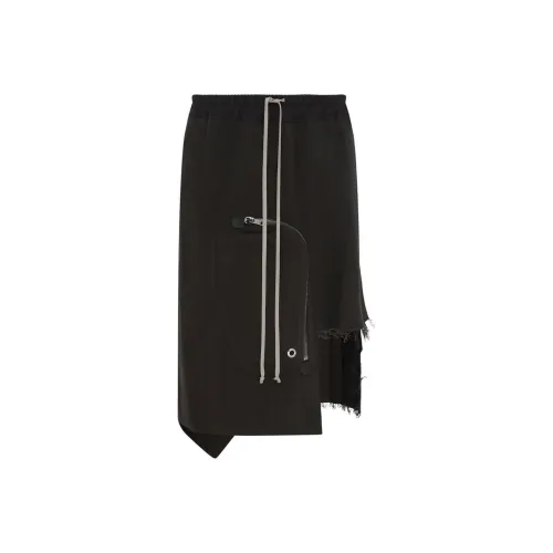 RICK OWENS совместный бренд Черный мужской Повседневный Длинный Юбка