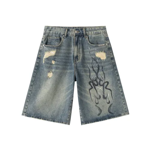 XINYINSU Джинсовые шорты Унисекс Темно-синий