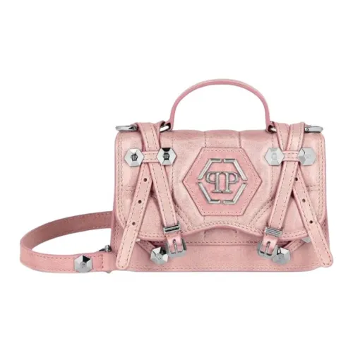 PHILIPP PLEIN Hexagon Телячья кожа Одно плечо Сумка Маленькая Женская Розовая