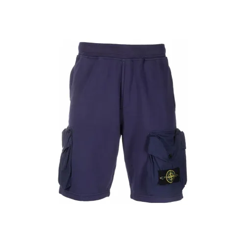 Stone Island Синий Спортивные шорты для мужчин