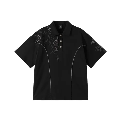 PILOTDRAGON Поло Унисекс Черное