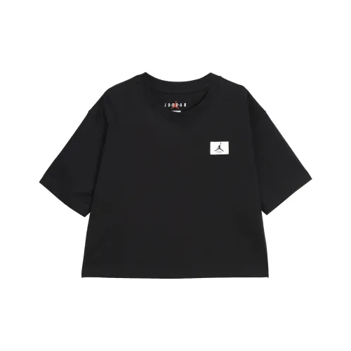 Jordan Black Women's Short Tops Джордан Черный Женские Короткие Топы