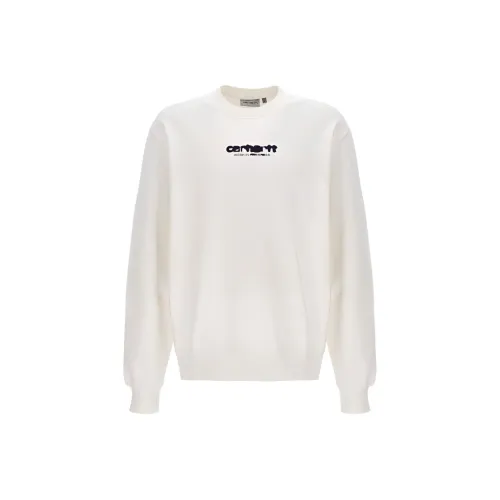 Carhartt WIP 'Чернила Bleed' Coon Свитшот Log Толстовка Мужской Белый