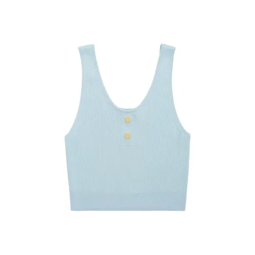 LI NING 1990 Lady L SERIES Свет Umbilical Синий Женские Майки