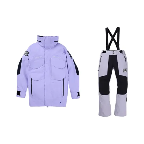 BURTON совместный бренд DAYBEACON 23 24 Зимний сезон 3L PERTEX ткань Ски костюм Комплект Унисекс Фиолетовый