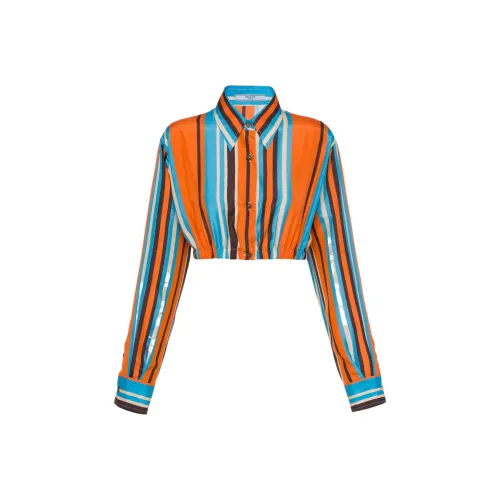 PRADA Апельсин Женские Короткие Топы