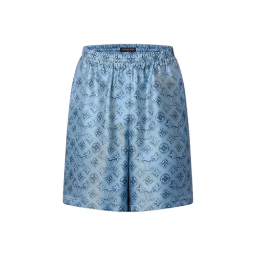 LOUIS VUITTON Monogram Silk Shorts Casual Shorts Men's Blue LOUIS VUITTON Монограмма Шелковые Шорты Повседневные Шорты Мужские Синие