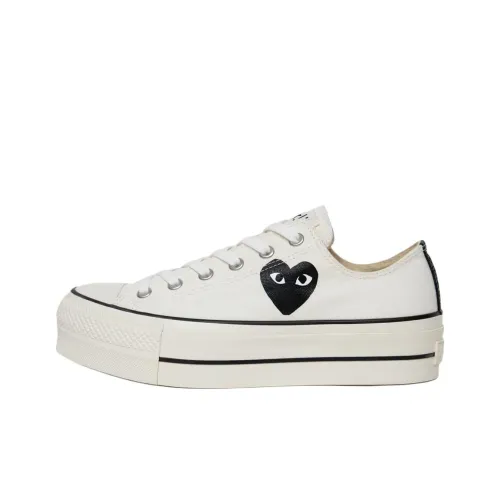 PLAY Comme des Garçons x Converse Chuck Taylor All Star Устойчивые к истиранию Низкие Кеды Унисекс Белые