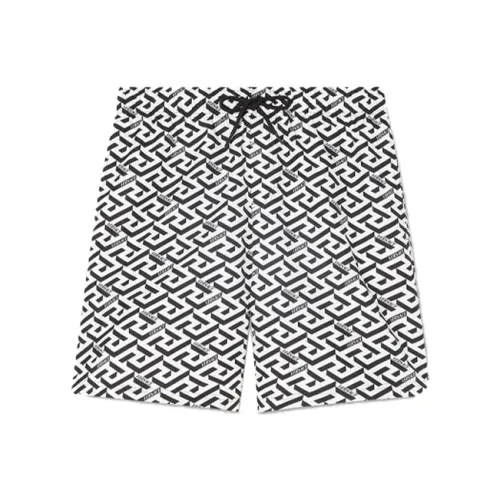 VERSACE SS23 Пляжные шорты Мужские Черный Белый