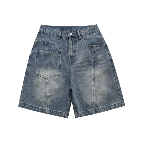 NOT BRAND ATTITUDE Джинсовые шорты Унисекс Выстиранный синий