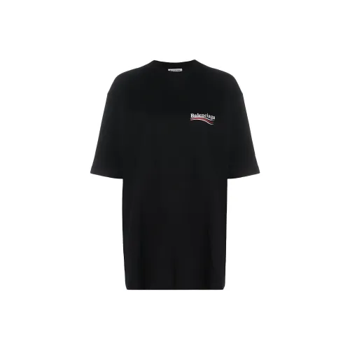 Balenciaga Т-рубашка с оборванным рукавом женская черная