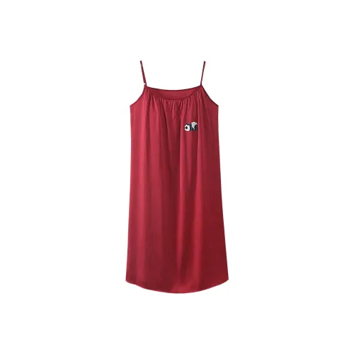 XUANZHITING Ночная сорочка Женская Красная