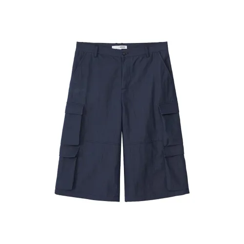 YOSHIYOYI Темно-синие мужские карго шорты