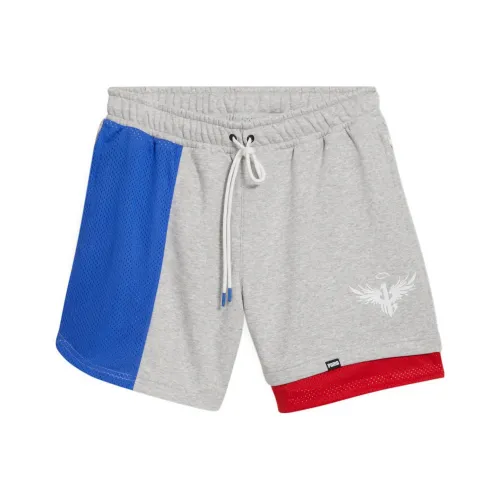 PUMA Light Melange Gray Men's Casual Shorts PUMA Светло-меланжевый серый Мужские Повседневные Шорты