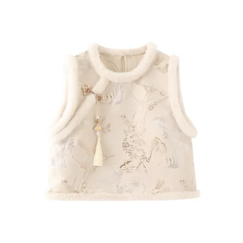 Miss Chipmunk Китайский стиль Осенний и Зимний Сатин Жаккард Жилет Женские