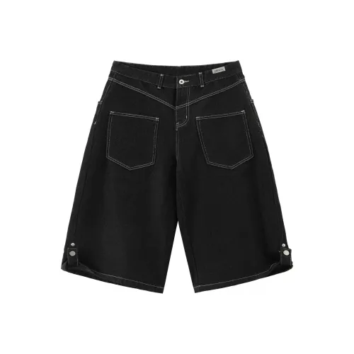 REMEFIT Джинсовые шорты Унисекс Оригинальный Черный деним