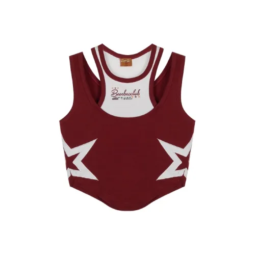 BEERBRO Майка Женская Бордовый Белый