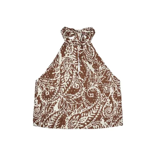 ZARA Майка Женская Коричневый Телесный