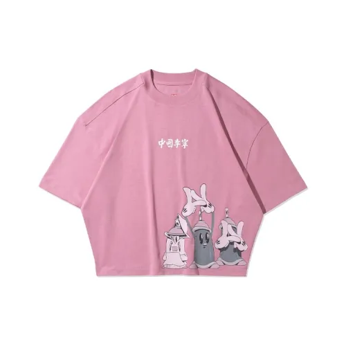 LINING Темно-розовато-красный Женские Короткие топы