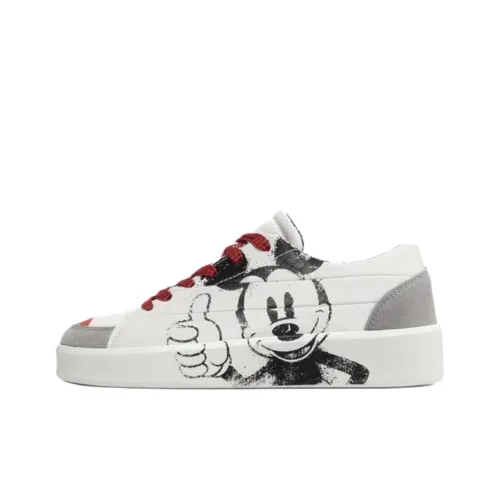 Disney x Desigual Mickey Low Топ Скейтборд Кроссовки Женские Белые