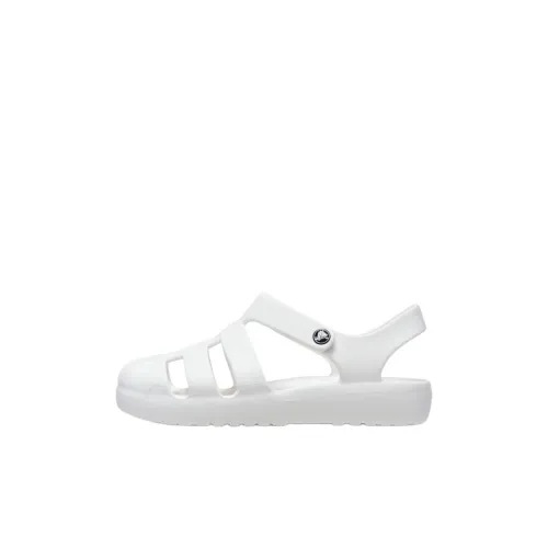 Crocs Classic Fisherman Slip-Resistant Abrasion-Resistant Low Top Children's Sandals White Children's