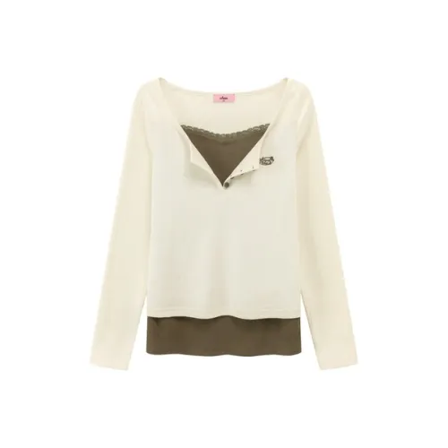 CHUU Белый абрикос Женские футболки