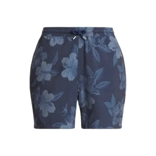 Polo Ralph Lauren 4,25 Дюйма Amalfi Hibiscus Swim Trunk Повседневные шорты для мужчин синий