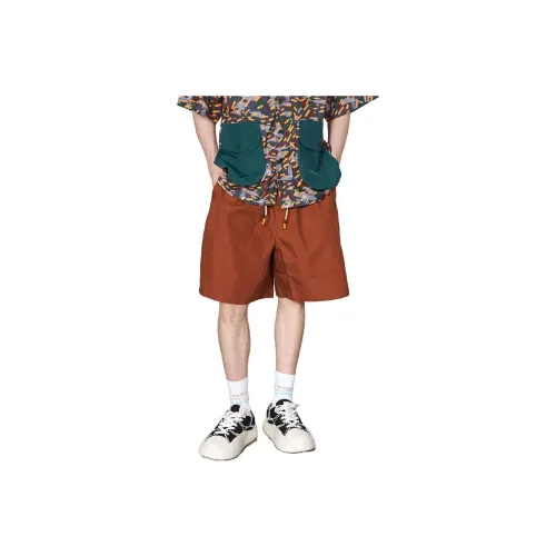 Acupuncture Бургунди Мужские Повседневные Шорты