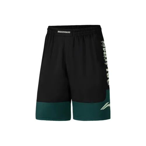 LINING Badfive Шорты Мужские Черный Бирюзовый